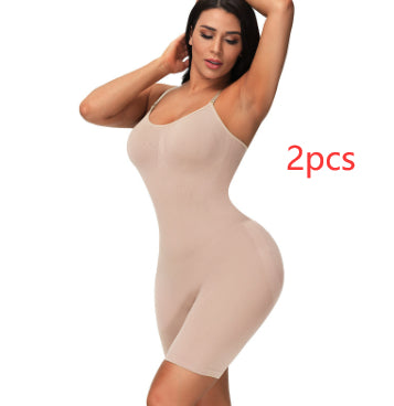 Women's Seamless Body Shaping Bodysuit Thin Elastic Body Shaping Bodysuit Wholesale Tight Tummy Tummy in beige color