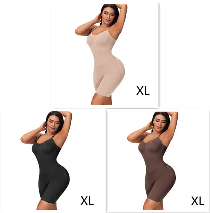 Women's Seamless Body Shaping Bodysuit Thin Elastic Body Shaping Bodysuit Wholesale Tight Tummy Tummy in black, nude, and brown