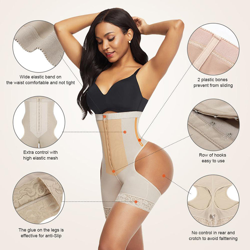 Women Shapewear High Waist Butt Lifter Tummy Control Underwear Workout Waist Trainer Corset - deyday