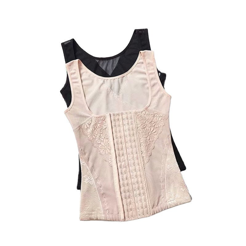 Lace stitching body shaping vest