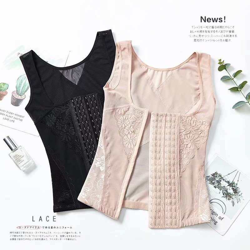 Lace stitching body shaping vest
