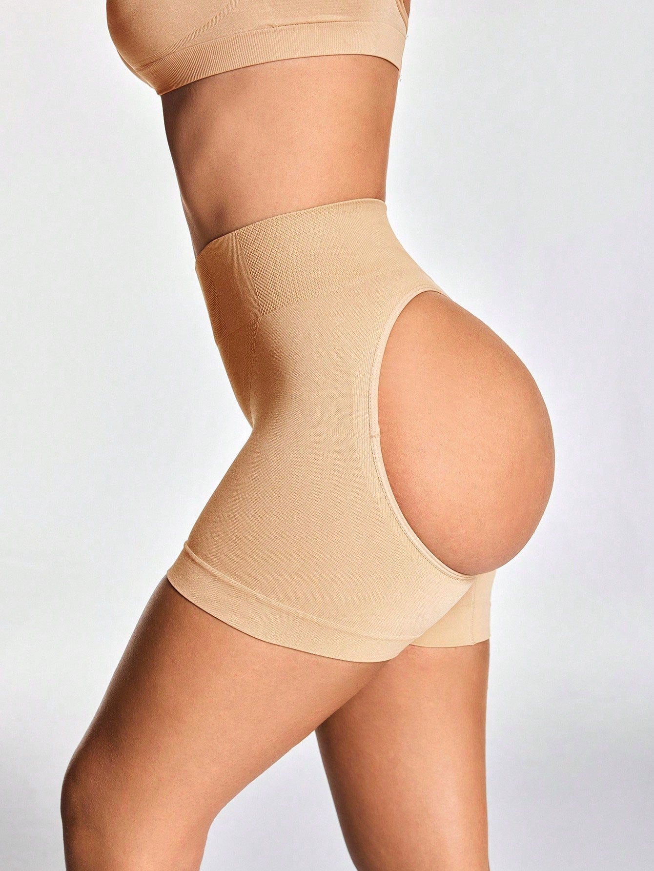 Mid-Waisted Black Shapewear Shorts - Tummy & Waist Control With Natural Butt-Lift Effect