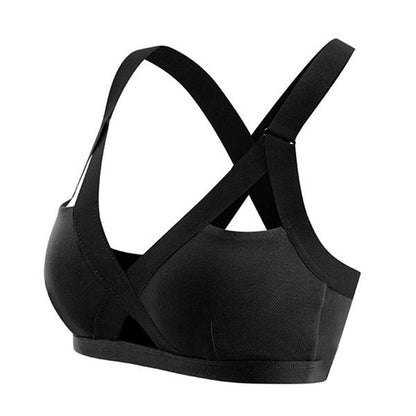 Shock-resistant underwire sports bra running stretch
