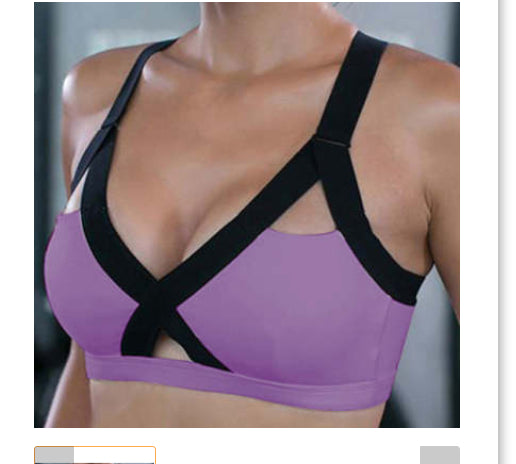 Shock-resistant underwire sports bra running stretch