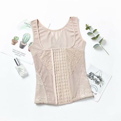 Lace stitching body shaping vest