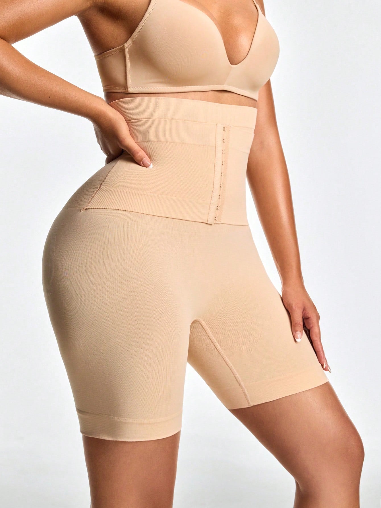 Adjustable 3-Level Closure Shapewear Shorts - Tummy & Waist Control With Natural Butt-Lift