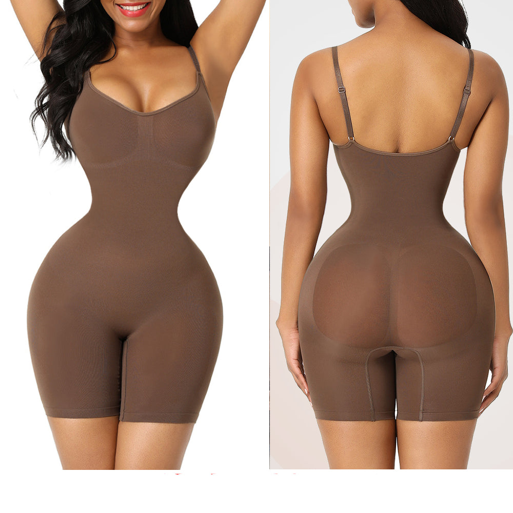 Women's Seamless Body Shaping Bodysuit Thin Elastic Body Shaping Bodysuit Wholesale Tight Tummy Tummy in brown