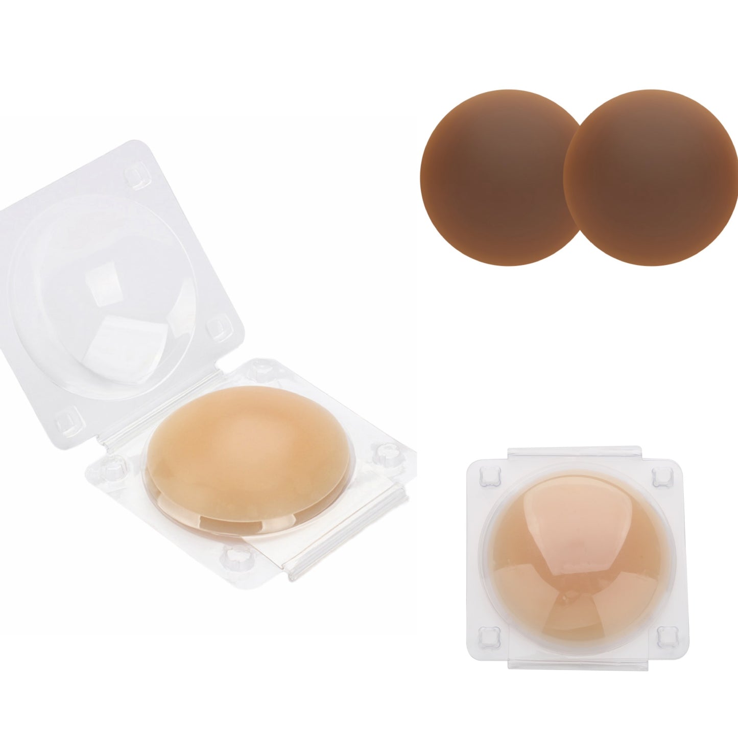 European And American Style Non-adhesive Self-adhesive Solid Chest Paste Invisible Seamless Nipple Coverage Silicone