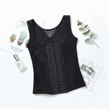 Lace stitching body shaping vest