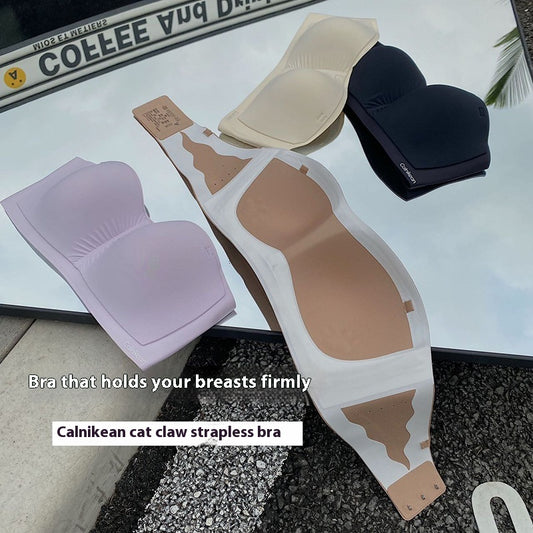 Strapless Underwear For Women Non-slip No Heel Slippage Summer Thin Section Traceless Wireless - deyday