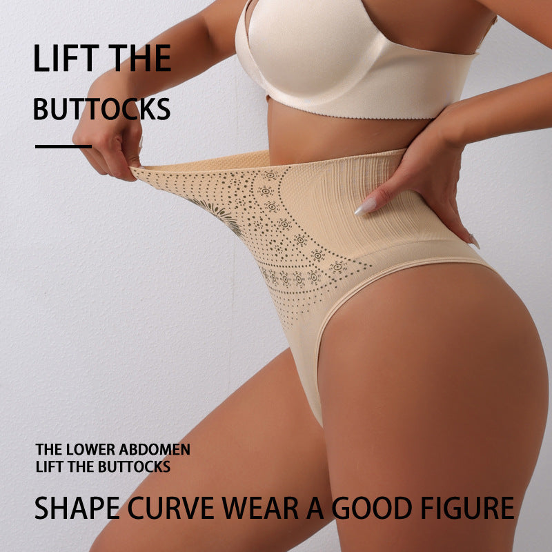 Women's High-waisted Thong Tummy-control Shaping Pants - deyday