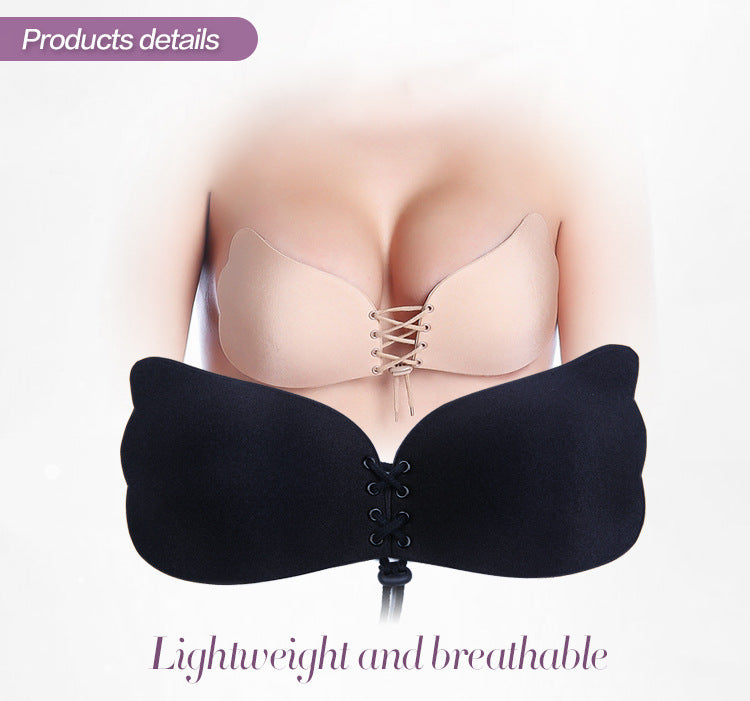 Lala Chest Paste Silicone Drawstring Invisible Bra Wedding Wing Strap Underwear