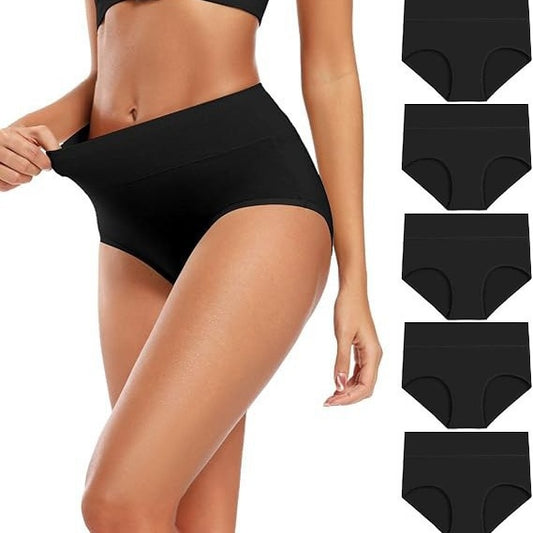 Womens High-Waisted Tummy-Control And Butt-Lifting Cotton Underwear