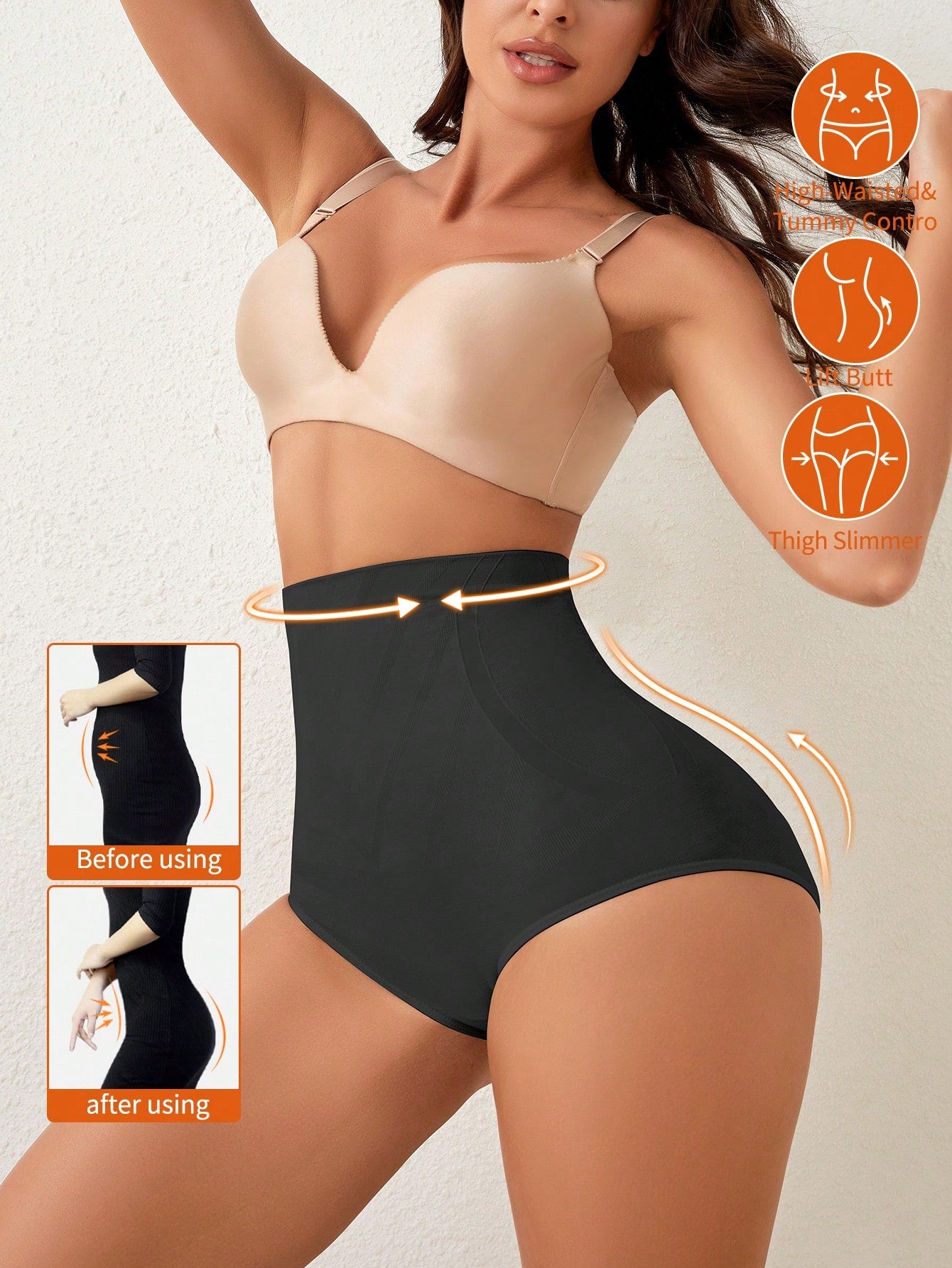 High-Waisted Shapewear Shorts For Women Full Body Slimming Tummy Control Hide Love Handles Butt Lifter