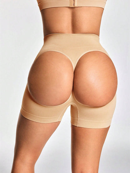 Mid-Waisted Black Shapewear Shorts - Tummy & Waist Control With Natural Butt-Lift Effect