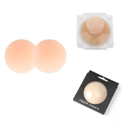 European And American Style Non-adhesive Self-adhesive Solid Chest Paste Invisible Seamless Nipple Coverage Silicone