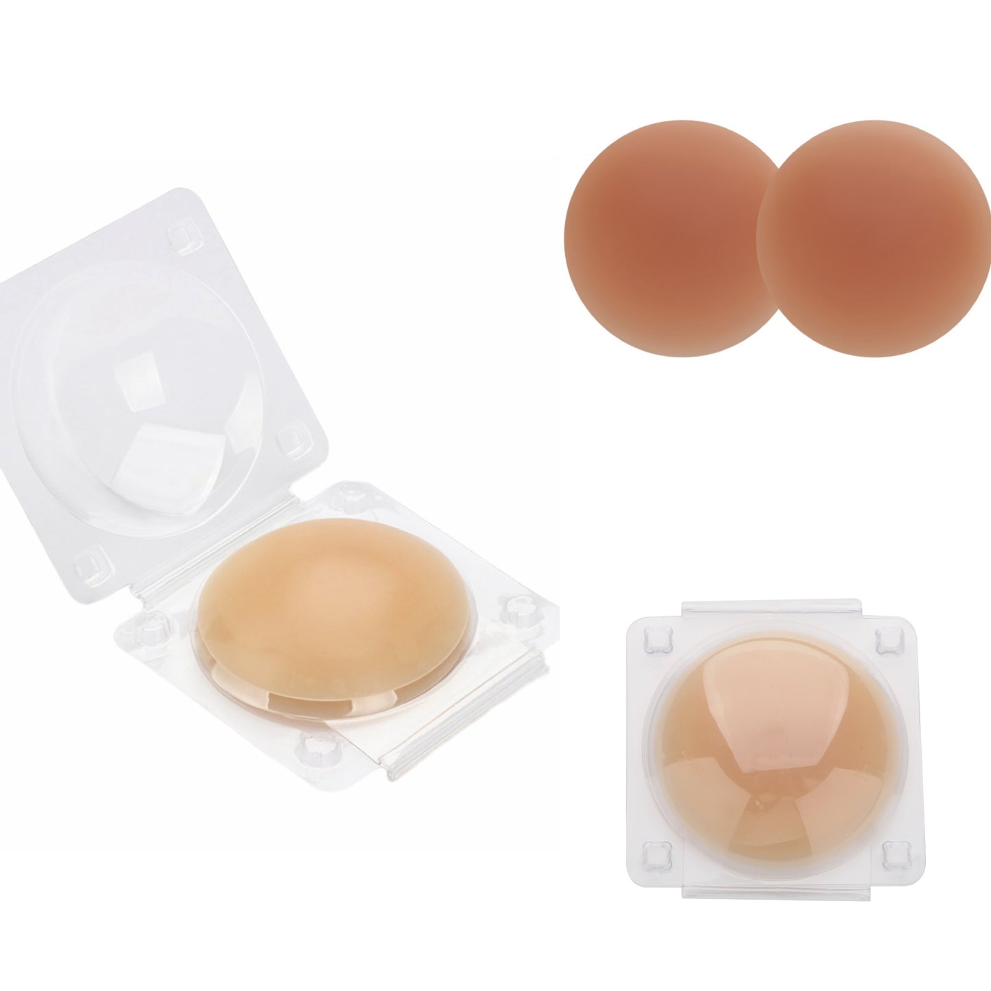 European And American Style Non-adhesive Self-adhesive Solid Chest Paste Invisible Seamless Nipple Coverage Silicone