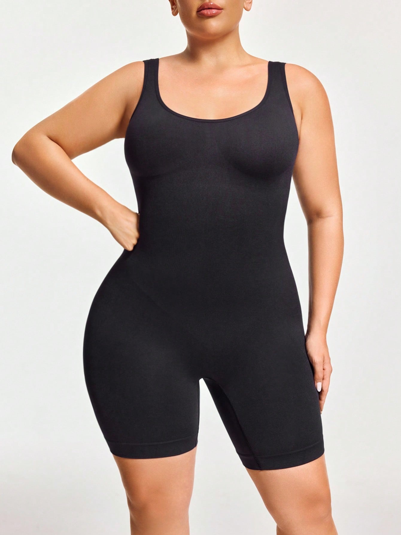 Full Body Shaper Bodysuit For Women - Seamless Tummy Control & Butt Lift Mid-Thigh Shapewear