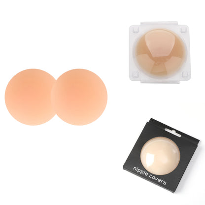 European And American Style Non-adhesive Self-adhesive Solid Chest Paste Invisible Seamless Nipple Coverage Silicone
