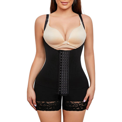 7206 Four-breasted Mesh Tummy Control Body Suit